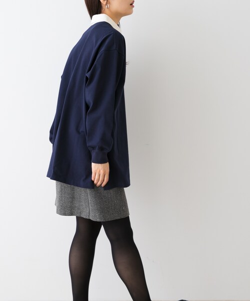 URBAN RESEARCH ROSSO（アーバンリサーチロッソ）の「F by ROSSO　ラガーチュニックプルオーバー（Tシャツ/カットソー・レディース・BEIGE/NAVY・FREE）」の20枚目の写真