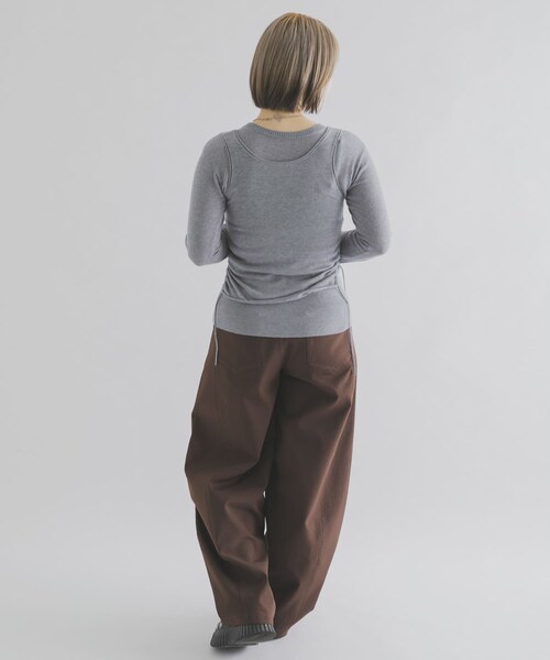 THE GOODLAND MARKET（ザグッドランドマーケット）の「cwtch　LAYERED KNIT TOPS（ニット/セーター・レディース・GRAY/NAVY/BERRY/YELLOW・Free）」の12枚目の写真