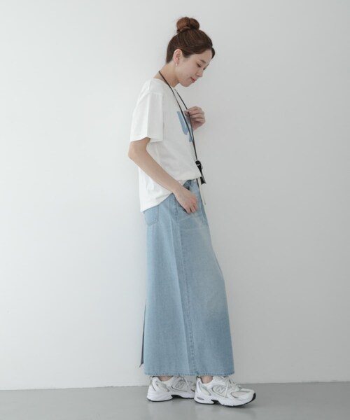 URBAN RESEARCH Sonny Label（アーバンリサーチサニーレーベル）の「ライトオンスIラインデニムスカート（デニムスカート・レディース・アイボリー/ライトインディゴ・36/38）」の21枚目の写真