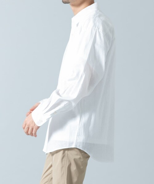 URBAN RESEARCH ROSSO（アーバンリサーチロッソ）の「『WEB限定』『XLサイズあり』リラックスコットンリネンレギュラーカラー長袖シャツ（シャツ/ブラウス・メンズ・BLU STRIPE/WHITE/NAVY/BEIGE/BLUE/BEG STRIPE・S/M/L/XL）」の18枚目の写真