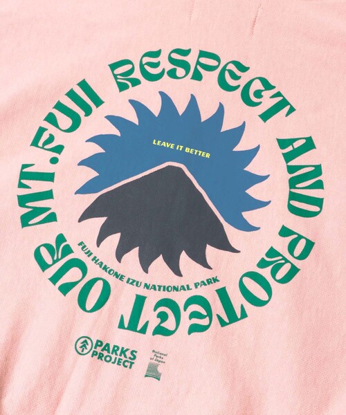 THE GOODLAND MARKET（ザグッドランドマーケット）の「PARKS PROJECT　Mt.FUJI No.4 ZipHoodie（パーカー・レディース・GRAY/PINK・FREE）」の18枚目の写真