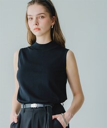 nissen | 【アイスクリーンプレミアム】ハイネックノースリーブニット（持続冷感・接触冷感・毛玉になりにくい・UVカット・洗濯機で洗える・遮熱）(ニット/セーター)