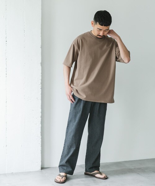 URBAN RESEARCH DOORS（アーバンリサーチドアーズ）の「リネンブレンドデニム イージートラウザー（デニムパンツ・メンズ・INDIGO/INDIGOUSED/BLACK/BLACK USED・M/L）」の18枚目の写真