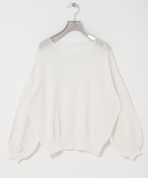 URBAN RESEARCH(アーバンリサーチ)の「ペーパーヤーンボートネックニット(ニット/セーター・レディース・WHITE/SAX/CHARCOAL・Free)」の12枚目の写真