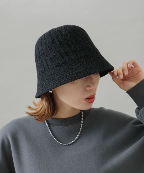 URBAN RESEARCH Sonny Label（アーバンリサーチサニーレーベル）の「サーモベルハット（ハット・レディース・ブラック/ベージュ・one）」の3枚目の写真