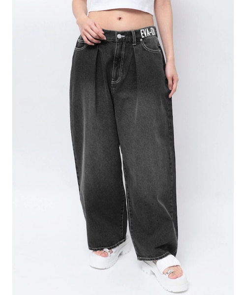 CALNAMUR（カルナムール）の「【エヴァンゲリオンコラボ】 EVA-01 DENIM PT（デニムパンツ・レディース・ブラック・M/XL）」の9枚目の写真