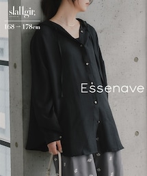 slattgir | 高身長　ワッシャー素材シャツパーカー（ＵＶカット・接触冷感・吸汗速乾）（トールサイズ）Essenave(シャツ/ブラウス)