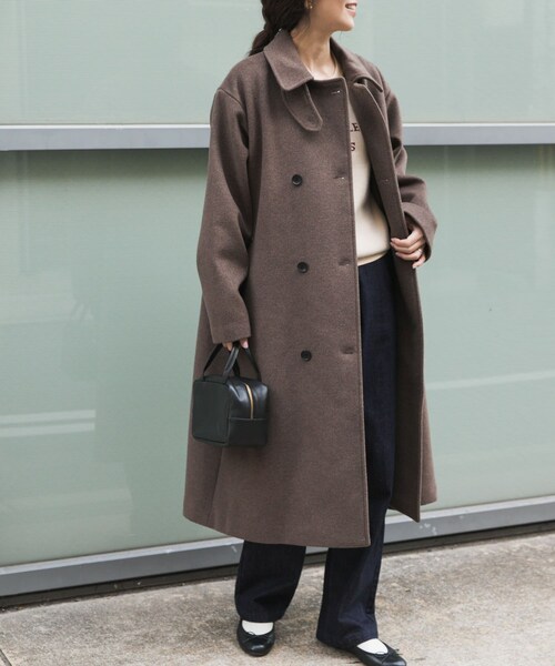 URBAN RESEARCH DOORS（アーバンリサーチドアーズ）の「ウールロングコート（テーラードジャケット・レディース・杢BROWN/NAVY・M）」の12枚目の写真
