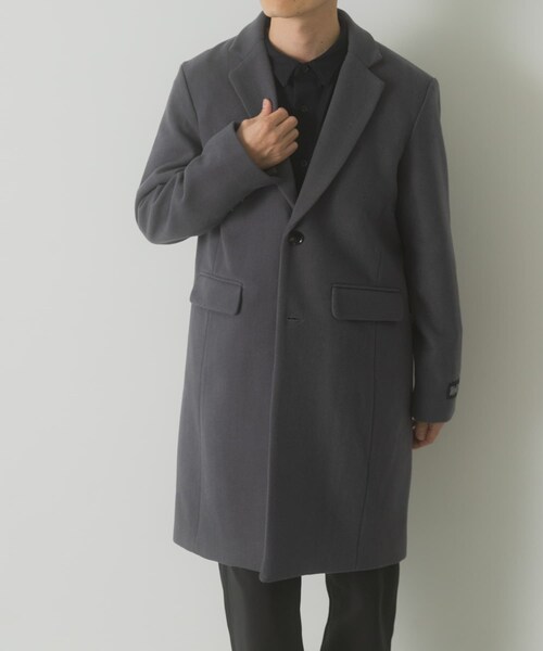 ITEMS URBANRESEARCH（アイテムズ アーバンリサーチ）の「ウールブレンドチェスターコート（チェスターコート・メンズ・GRY/NVY/BLK・M/L）」の16枚目の写真