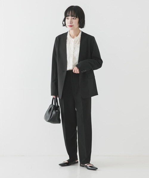 URBAN RESEARCH(アーバンリサーチ)の「『セットアップ対応』ノーカラージャケット(ノーカラージャケット・レディース・NAVY/BLACK・36/38/40)」の17枚目の写真