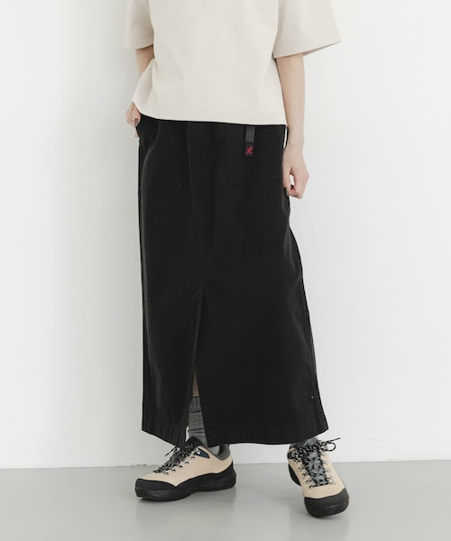 EKAL（エカル）の「GRAMICCI　LONG BAKER SKIRT（スカート・レディース・SAND PG/BLACK・S/M）」の5枚目の写真