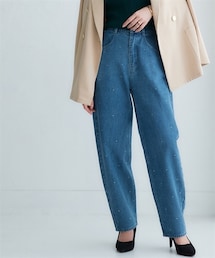 nissen | ビジュー付ゆるシルエットデニムパンツ(デニムパンツ)