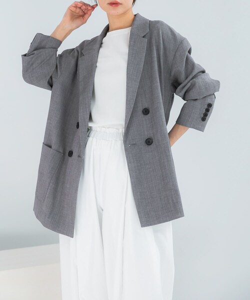 URBAN RESEARCH ROSSO（アーバンリサーチロッソ）の「ELENDEEK　BACK CROSS TAILORED JACKET（テーラードジャケット・レディース・GRY/BGE・Free）」の5枚目の写真