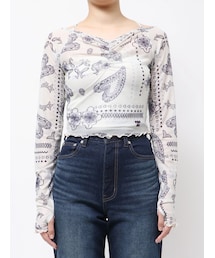 EMODA | ストラップシアートップス(Tシャツ/カットソー)