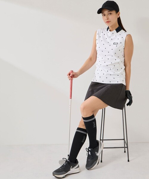 ROPE'（ロペ）の「小紋総柄プリントノースリーブプルオーバー/UV・接触冷感（Tシャツ/カットソー・レディース・ブラック/ホワイト/ベージュ・L/M/S）」の22枚目の写真