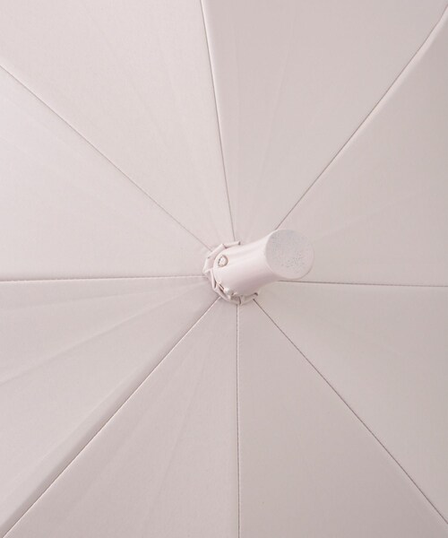 ROPE'（ロペ）の「【晴雨兼用・高機能】スライド式 ショートバンブーパラソル【UVカット/遮光・遮熱・防水効果】（長傘・レディース・ブラック/オフホワイト/ブルー系/ピンク系・F）」の15枚目の写真