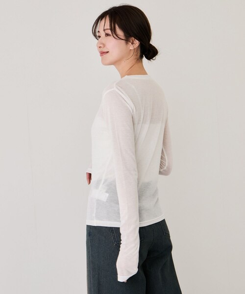 Jayro(ジャイロ)の「ヘンリーネックプルオーバー(Tシャツ/カットソー・レディース・ブラック/グレー/ホワイト系・M)」の21枚目の写真