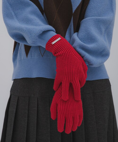 SENSE OF PLACE by URBAN RESEARCH（センスオブプレイスバイアーバンリサーチ）の「モチモチニットグローブ（ベルト・レディース・CHARCOAL/RED/GRAY・one）」の14枚目の写真