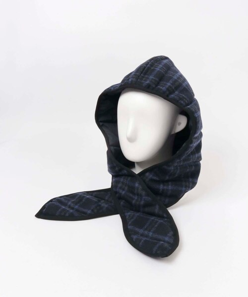 THE GOODLAND MARKET（ザグッドランドマーケット）の「SREU　ウールキルティングフード（ニットキャップ/ビーニー・レディース・BROWN/NAVY・FREE）」の10枚目の写真