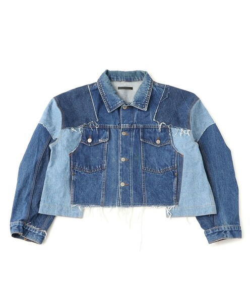 ADAM ET ROPE'(アダムエロペ)の「【QUIITO】REMAKE PT DENIM JK BL(デニムジャケット・レディース・ネイビー/ネイビー系/ブルー/ブルー系・36/38/F)」の10枚目の写真