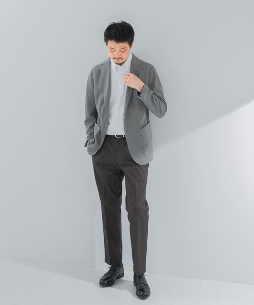 URBAN RESEARCH DOORS(アーバンリサーチドアーズ)の「『イージーケア/速乾』LIFE STYLE TAILOR メランジニットイージージャケット(テーラードジャケット・メンズ・GRAY/NAVY/BROWN・44/46/48/50)」の10枚目の写真