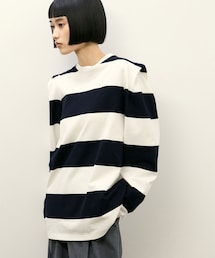 ADAM ET ROPE' | 【PHEENY(フィーニー)】別注 Heavy weight border tucked sleeve(Tシャツ/カットソー)