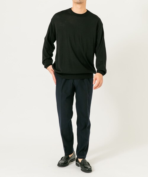 URBAN RESEARCH ROSSO（アーバンリサーチロッソ）の「イタリア糸メリノウールクルーニット（ニット/セーター・メンズ・GREIGE/GRAY/DARK BROWN/NAVY/BLACK・M/L）」の13枚目の写真