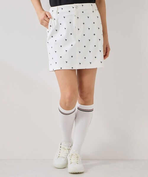 ROPE'（ロペ）の「小紋総柄プリントAラインスカート/UV・接触冷感（デニムスカート・レディース・ブラック/ホワイト/ベージュ・L/M/S）」の20枚目の写真