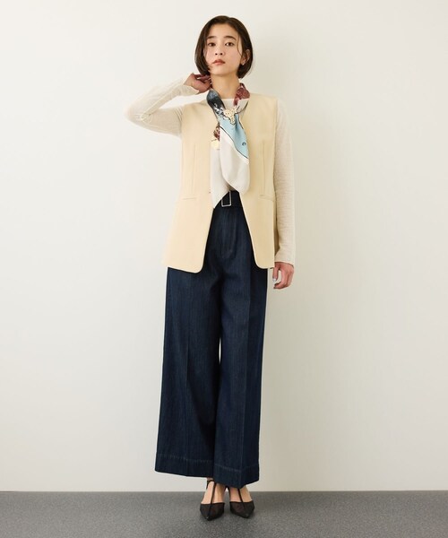 ROPE'（ロペ）の「ライトテンセルデニムベルテッドワイドパンツ（その他パンツ・レディース・ネイビー・34/36/38）」の15枚目の写真