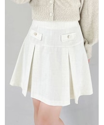 dazzlin | ツイードボックスプリーツミニスカート(スカート)