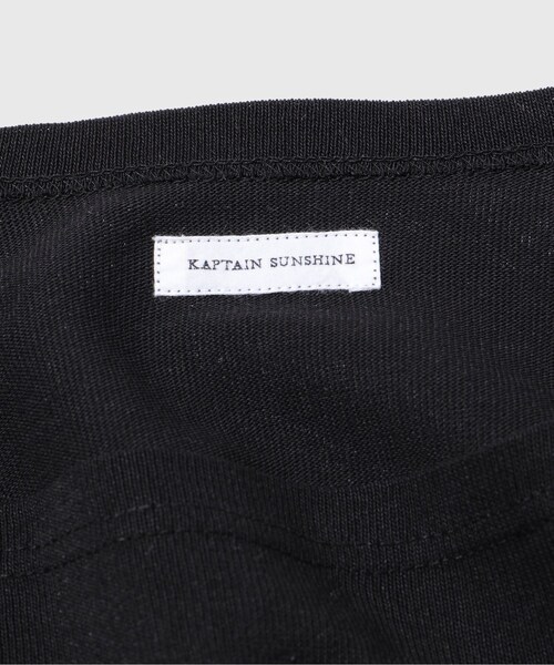 ADAM ET ROPE'(アダムエロペ)の「【KAPTAIN SUNSHINE/キャプテンサンシャイン】Washi Tenjiku Boatneck Half-sleeve Tee(Tシャツ/カットソー・メンズ・ブラック/キナリ・2/3/4)」の11枚目の写真