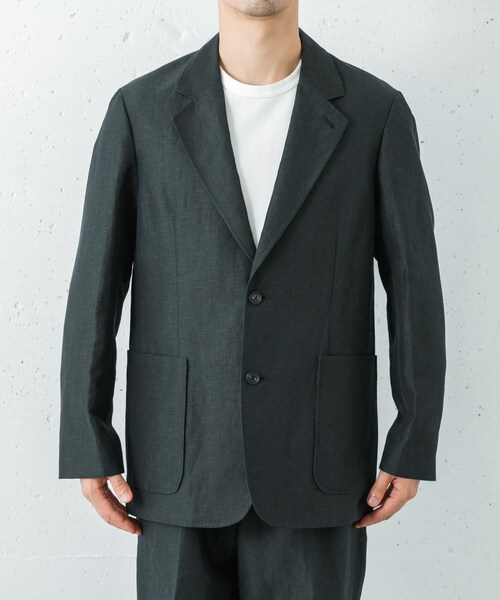 URBAN RESEARCH（アーバンリサーチ）の「new basic　WOOL LINEN JACKET（テーラードジャケット・メンズ・BROWN/D GREEN・M/L/XL）」の9枚目の写真