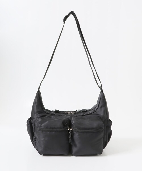 URBAN RESEARCH Sonny Label（アーバンリサーチサニーレーベル）の「グログラン2ポケットショルダーバッグ（ショルダーバッグ・レディース・グレー/ブラック・one）」の9枚目の写真