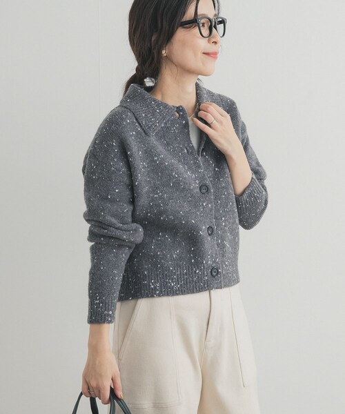 URBAN RESEARCH DOORS（アーバンリサーチドアーズ）の「ネップヤーンカーディガン（カーディガン/ボレロ・レディース・BEIGE/GRAY・Free）」の5枚目の写真