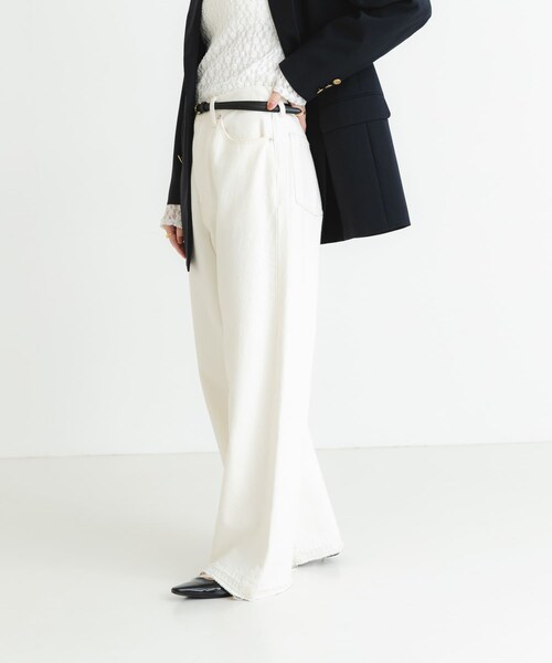 URBAN RESEARCH（アーバンリサーチ）の「『3サイズ展開』ダメージワイドデニムパンツ（デニムパンツ・レディース・INDIGO/WHITE/BLACK・34/36/38）」の8枚目の写真