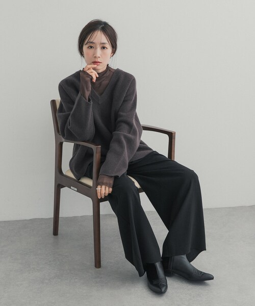 URBAN RESEARCH DOORS(アーバンリサーチドアーズ)の「ハイネックチュールインナー(Tシャツ/カットソー・レディース・DOT/BROWN/OFF・Free)」の17枚目の写真