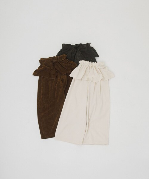 LAATO（ラート）の「wrinkle velor wide pants（その他パンツ・レディース・クリーム/キャラメル/シャドウ・FREE）」の5枚目の写真