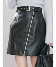 EATME | ジップデザインフェイクレザースカート(スカート)