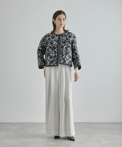 ROPE'(ロペ)の「【限定店舗・J'aDoRe限定】エレガンス キュアフィーロ 天竺クルーネックリブプルオーバー(Tシャツ/カットソー・レディース・ネイビー/オフホワイト・F)」の7枚目の写真