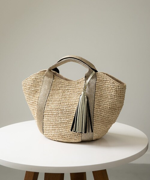 URBAN RESEARCH Sonny Label（アーバンリサーチサニーレーベル）の「VIOLAd’ORO　SANDRO V-8087（かごバッグ・レディース・nat×blk/nat×gold/br×gold・one）」の2枚目の写真