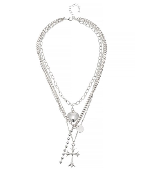 EVRIS（エヴリス）の「CROSS MOTIF 3連ネックレス（ネックレス・レディース・シルバー/ゴールド・F）」の3枚目の写真