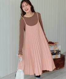 nissen | 大きいサイズカットソープリーツキャミワンピース(ワンピース)