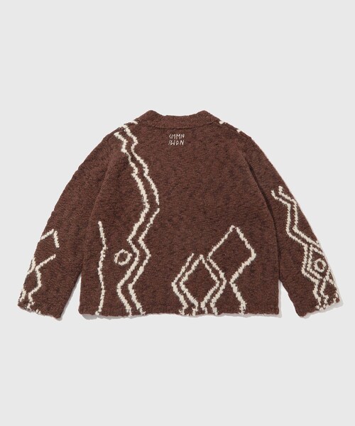 ADAM ET ROPE'(アダムエロペ)の「【CMMN SWDN/コモン スウェーデン】Rug artwork Cardigan(カーディガン/ボレロ・メンズ・ダークブラウン・46)」の10枚目の写真