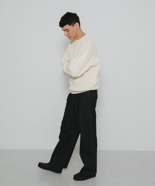 URBAN RESEARCH Sonny Label（アーバンリサーチサニーレーベル）の「裏起毛ワッフルリラックスフィットプルオーバー（Tシャツ/カットソー・メンズ・オフ/チャコール/カーキ・M/L/XL）」の15枚目の写真
