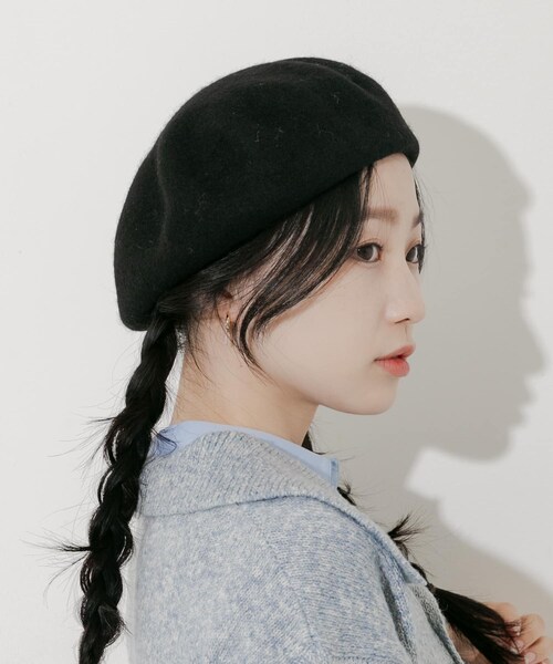 SMELLY（スメリー）の「シンプルバスクベレー（ハンチング/ベレー帽・レディース・IVO/GRY/BLK/RED・-）」の2枚目の写真