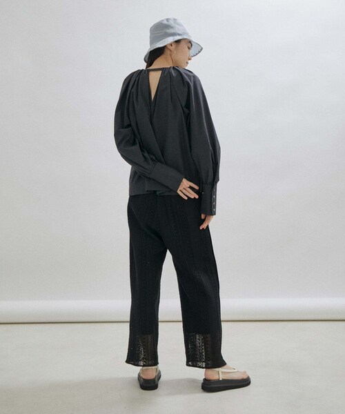 ADAM ET ROPE'（アダムエロペ）の「【公式サイト限定】【La Maison de Lyllis（メゾンドリリス）】QWAU（ハット・レディース・ブラック/ダークブラウン系/サックス/ピンク・F）」の17枚目の写真