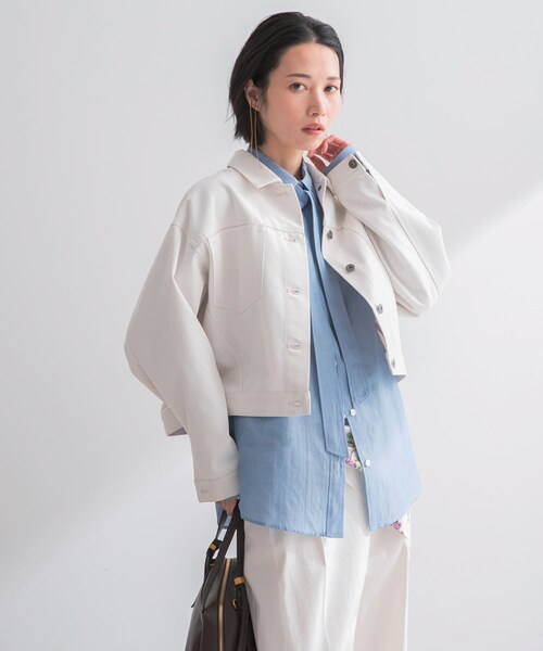 URBAN RESEARCH ROSSO（アーバンリサーチロッソ）の「デニムドルマンジャケット（デニムジャケット・レディース・WHITE/INDIGO・Free）」の8枚目の写真
