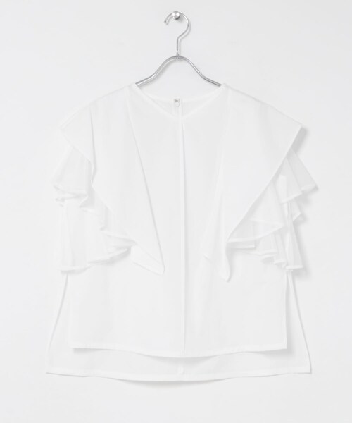 URBAN RESEARCH ROSSO（アーバンリサーチロッソ）の「ELENDEEK　MESH LAYERED SLEEVE BLOUSE（シャツ/ブラウス・レディース・O.WHT/BLK・Free）」の10枚目の写真