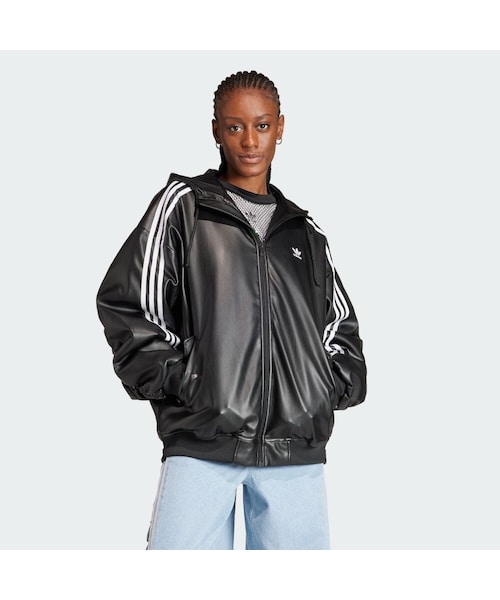adidas ADILENIUM レザージャケット　XLサイズ adidas Adilenium Season 3 Vintage Faux Leather Women's