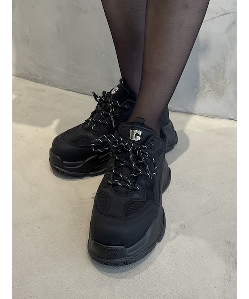 EMODA（エモダ）の「プランプバルキースニーカー（スニーカー・レディース・ホワイト/ブラック・S/M/L）」の4枚目の写真